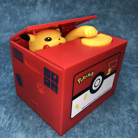 Electronic Money Box Pokemon Pikachu Piggy Bank Steal Coin Automatically